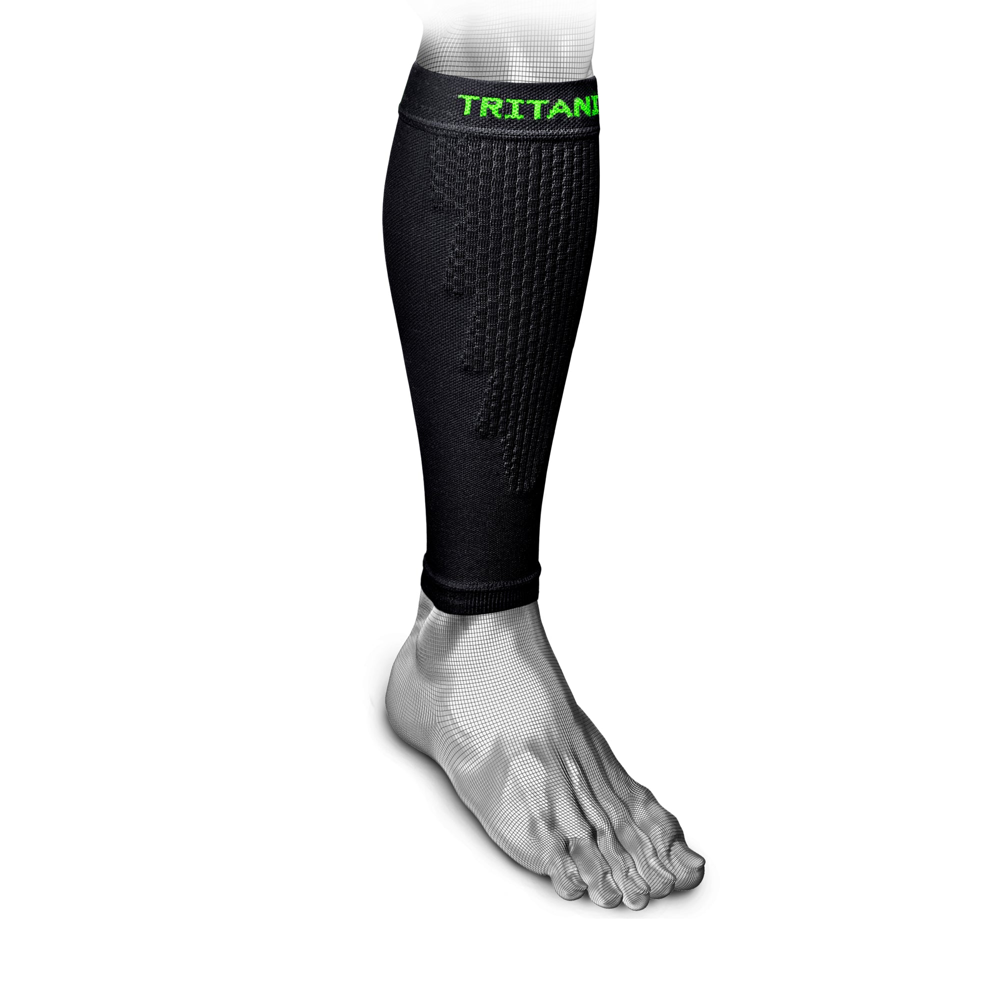 eXtend High – Calf sleeves for compression and rehabilitation – Pressure category 2 – Black/Lime