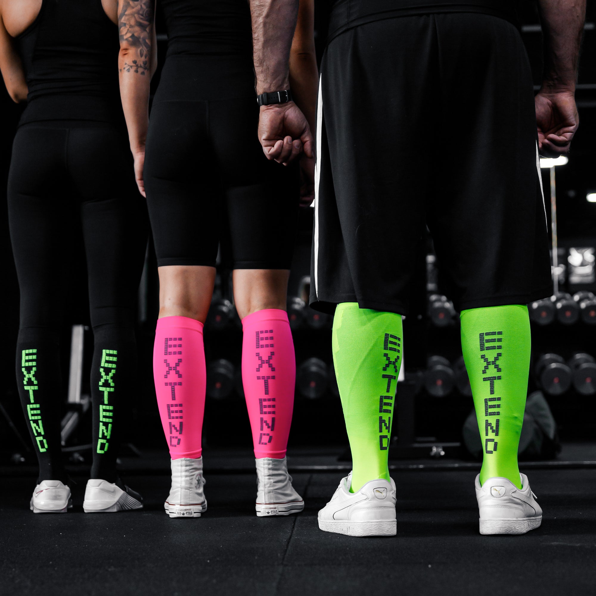 eXtend High – Calf sleeves for compression and rehabilitation – Pressure category 2 – Black/Lime