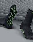 eXtend Grip Crew – Compression and care socks with grip sole – Pressure class 2 – Black/lime