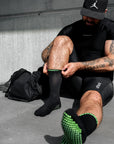 eXtend Ankle - Compression and care socks - Pressure class 2 - Black/lime