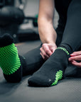 eXtend Ankle - Compression ankle socks for work - Black/lime