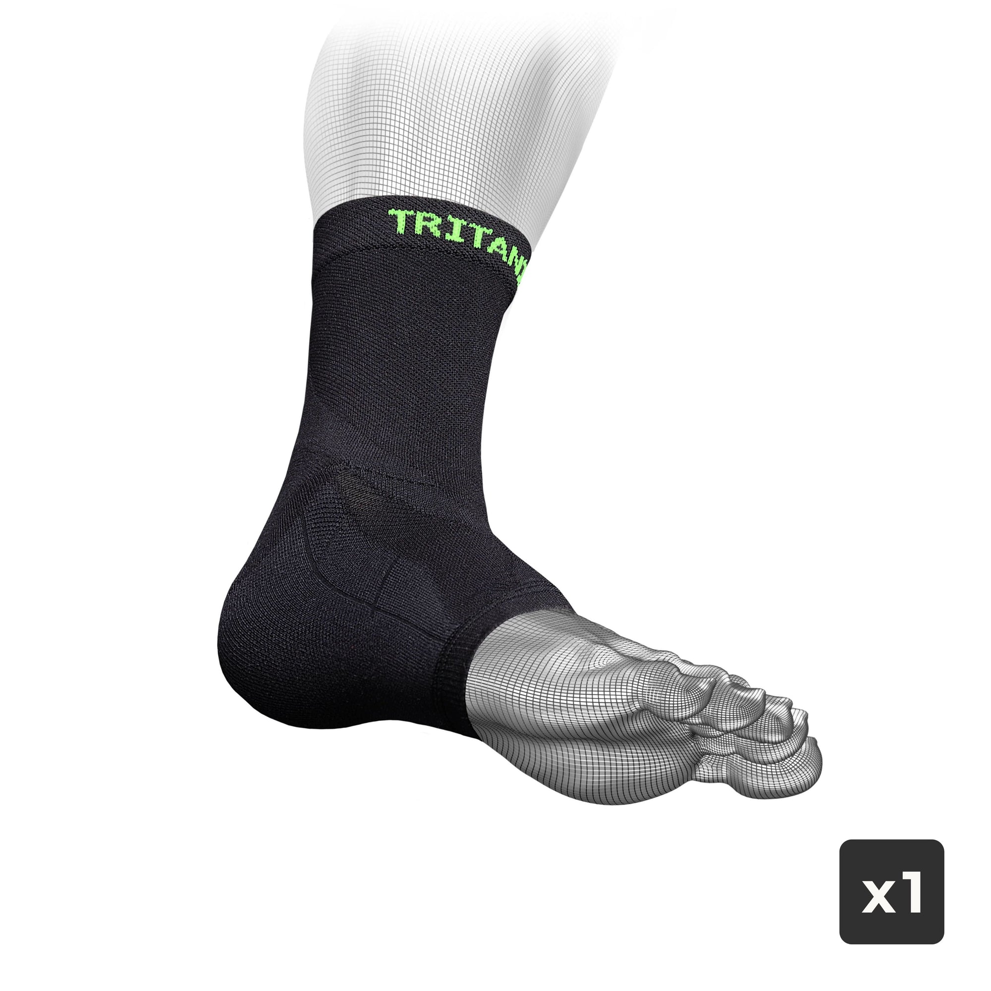 eXtend High – Compression ankle support – Black – x1