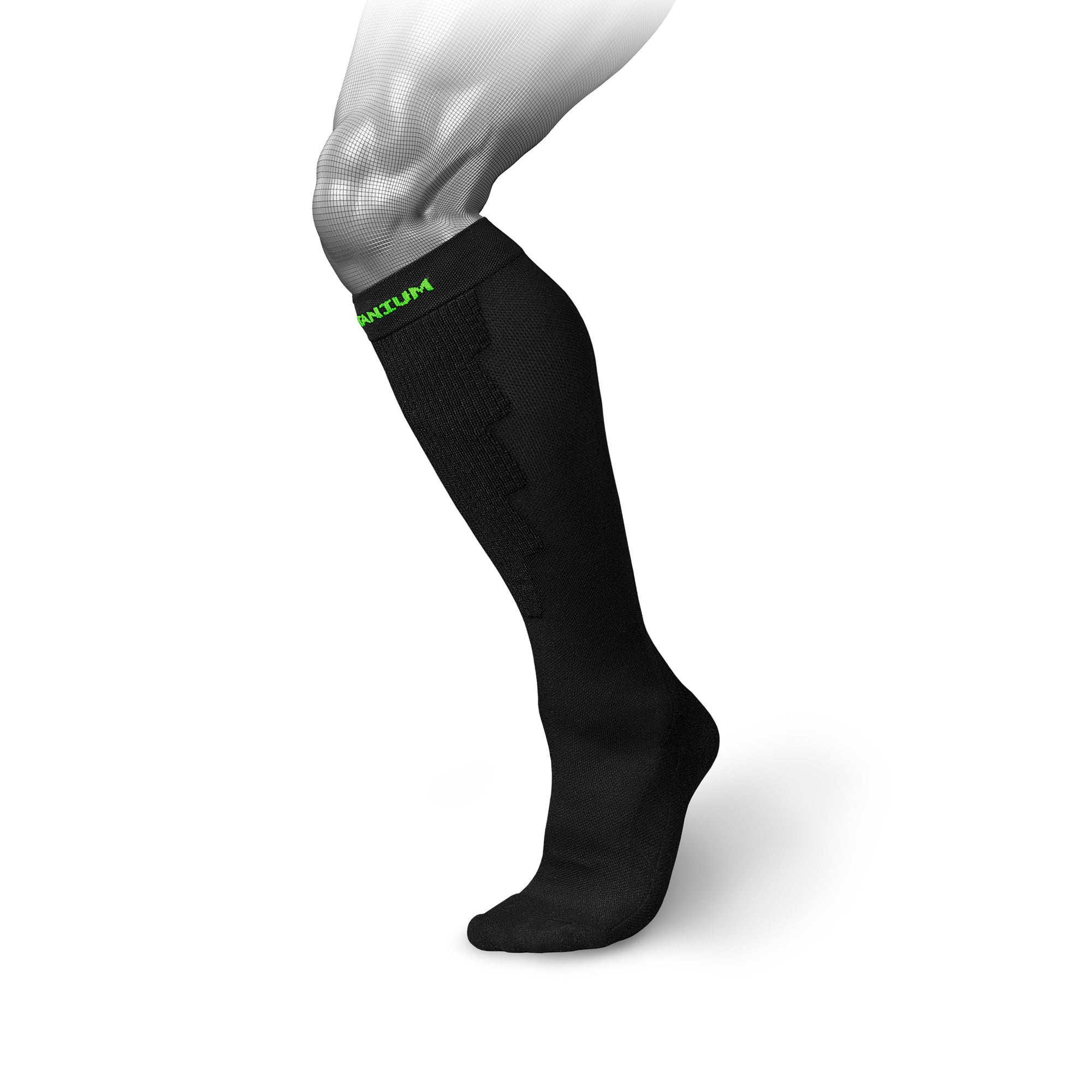 eXtend High - Compression and conditioning socks - Pressure class 2 - Black / Lime.