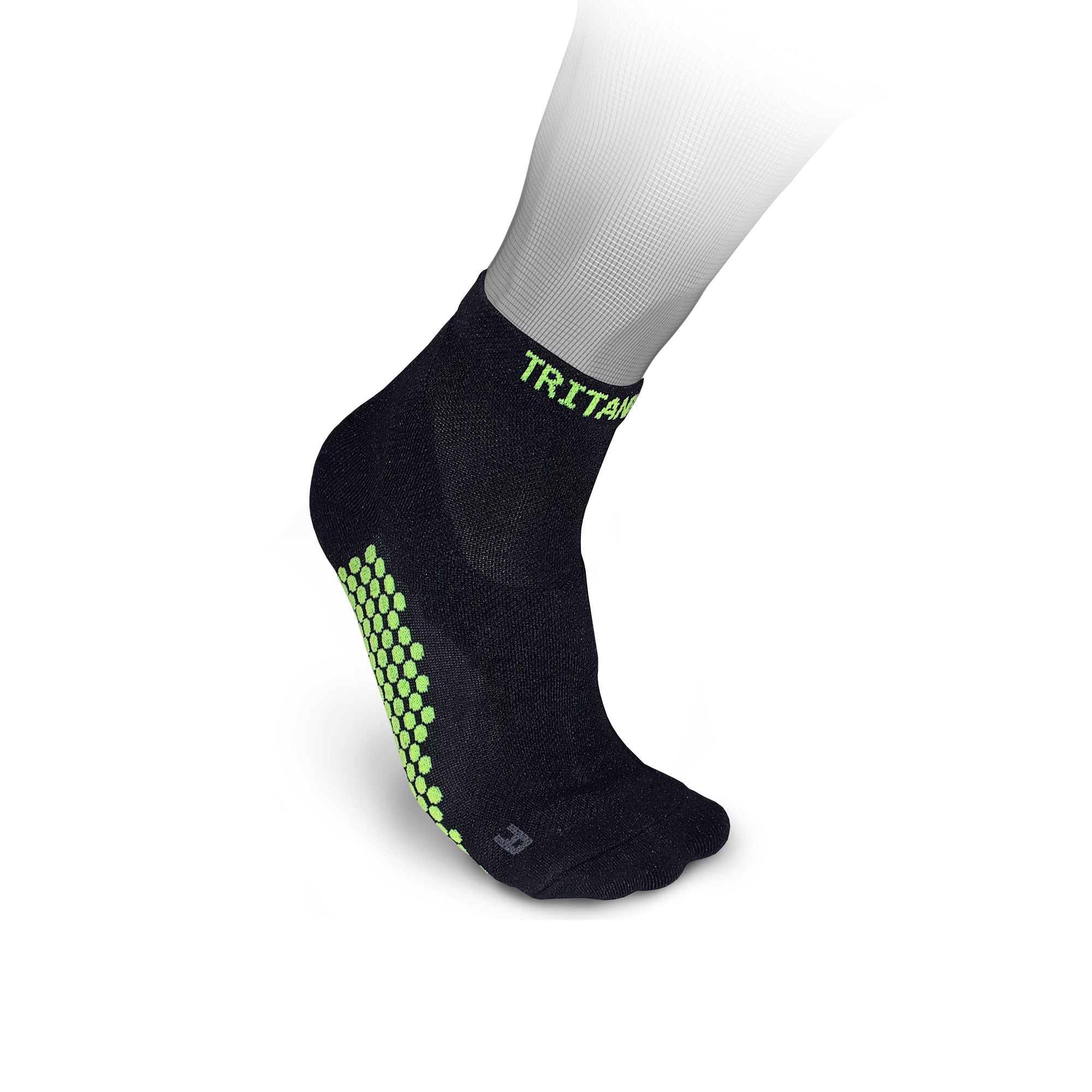 eXtend Ankle - Compression socks - Black/lime.