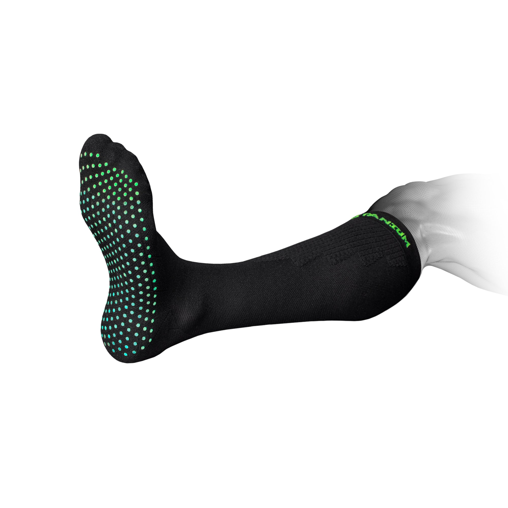 eXtend Grip - Compression and treatment socks with grip base - Pressure class 2 - Black/lime.