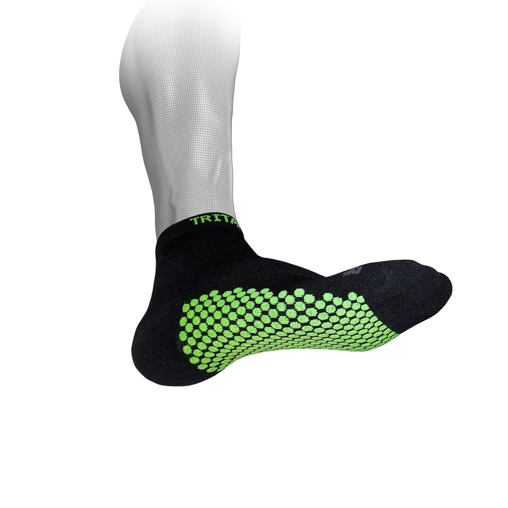 eXtend Ankle - Compression socks - Black/lime.